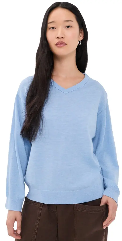 Secular V Neck Long Sleeve Sweater