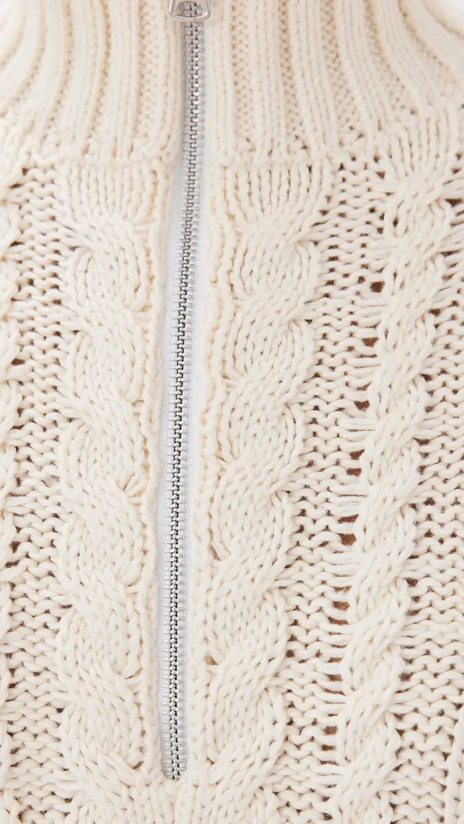 Jenni Kayne Cotton Cable Half Zip | Thumbnail 6