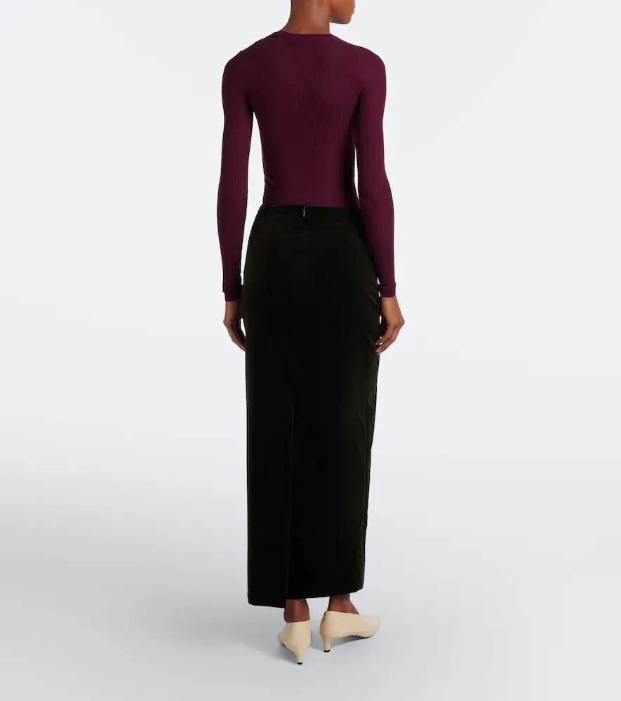 Jil Sander Cotton velvet maxi skirt | Thumbnail 2 Jil Sander Cotton velvet maxi skirt | Thumbnail 2