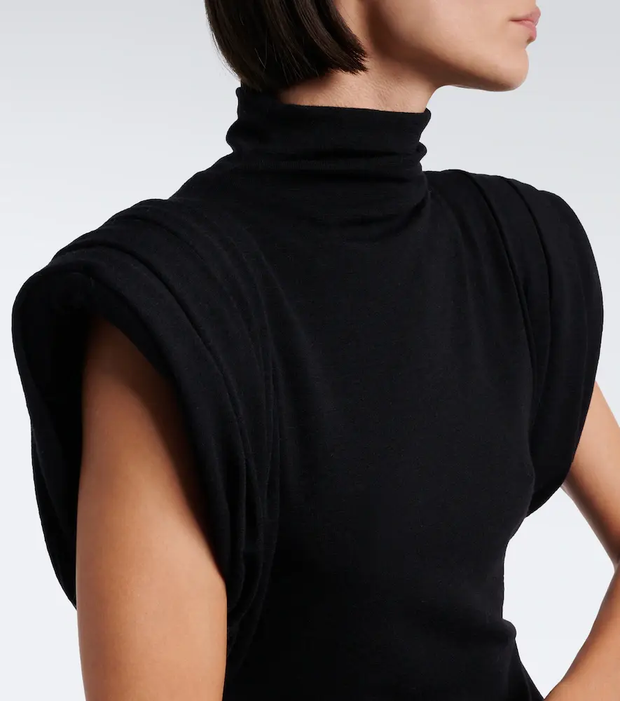 Mugler Draped wool-blend jersey gown | Thumbnail 3 Mugler Draped wool-blend jersey gown | Thumbnail 3