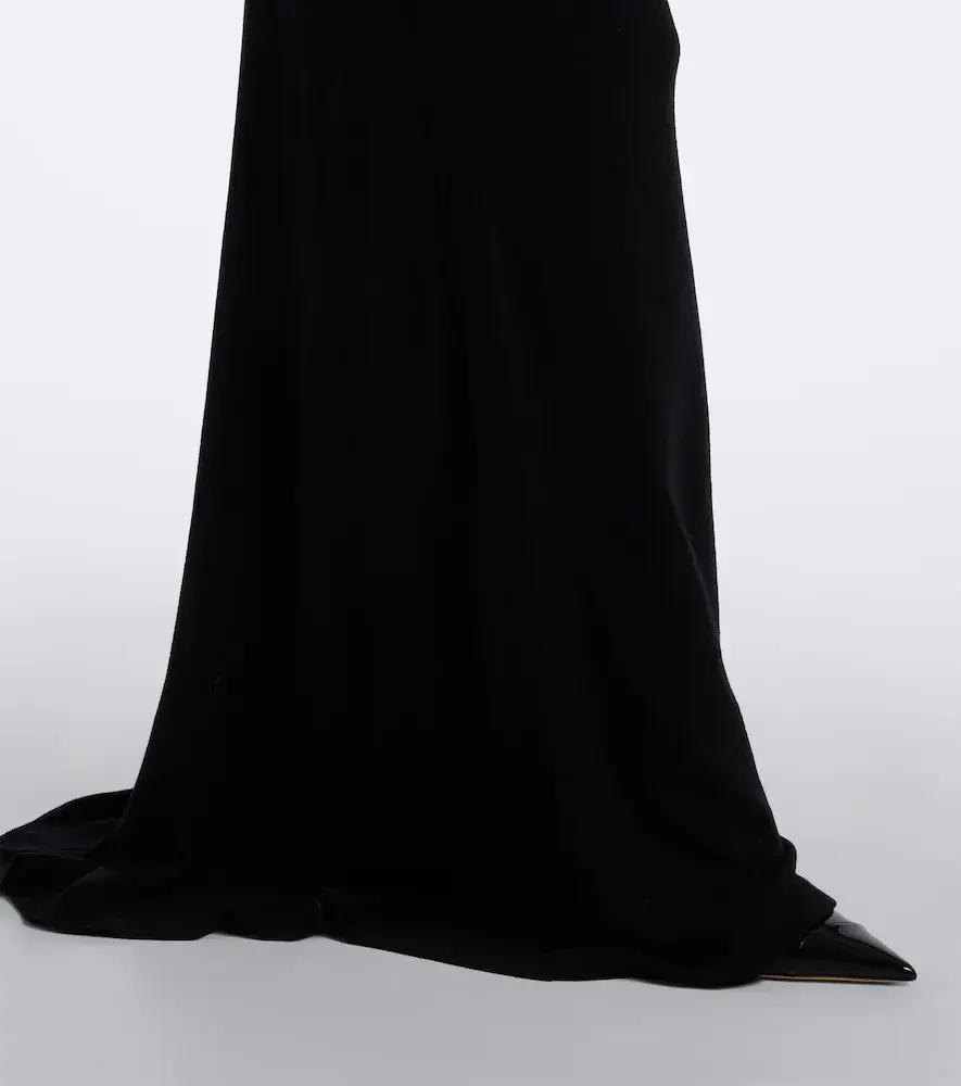 Mugler Draped wool-blend jersey gown | Thumbnail 4 Mugler Draped wool-blend jersey gown | Thumbnail 4