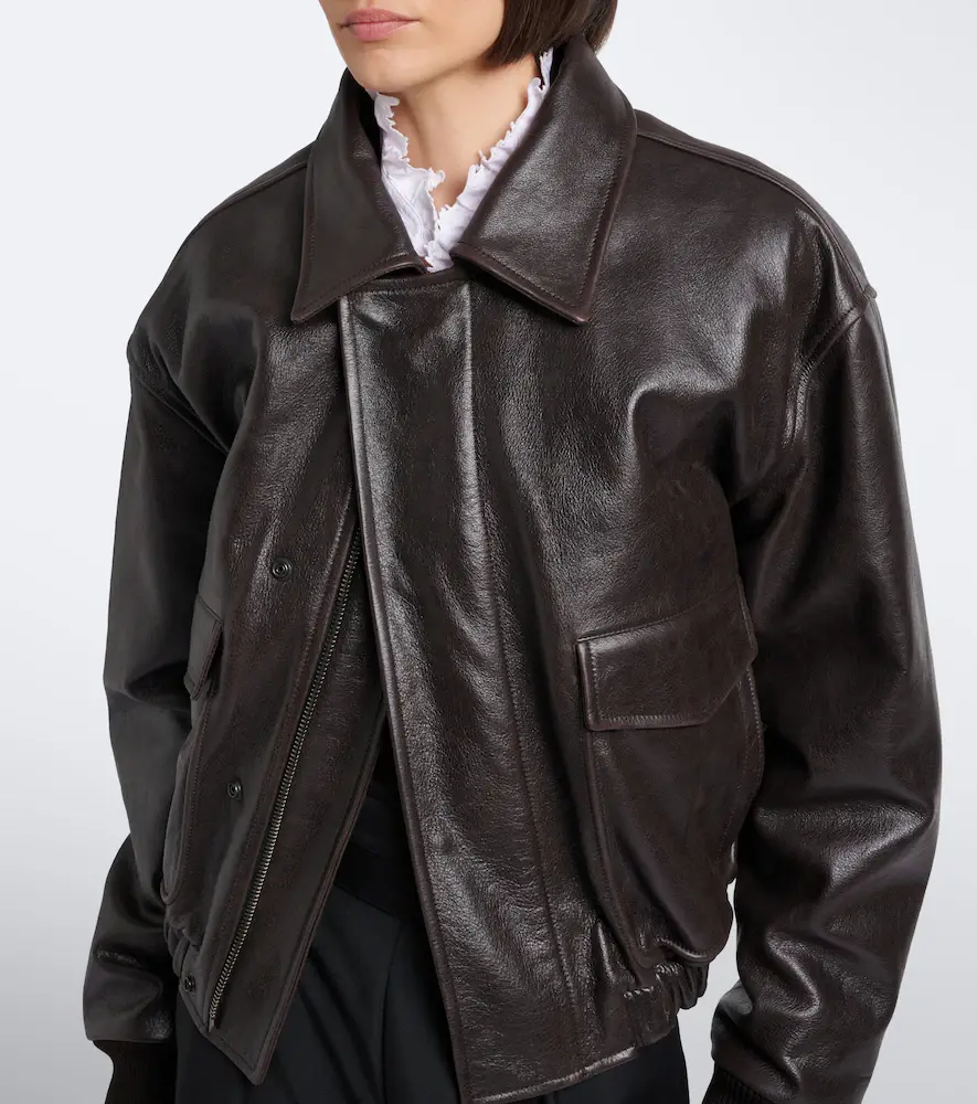Lemaire Shearling-trimmed leather blouson jacket | Thumbnail 3 Lemaire Shearling-trimmed leather blouson jacket | Thumbnail 3