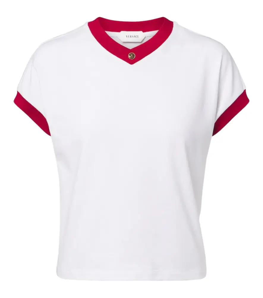 Versace Medusa cotton-blend jersey T-shirt | Image 1 Versace Medusa cotton-blend jersey T-shirt | Image 1