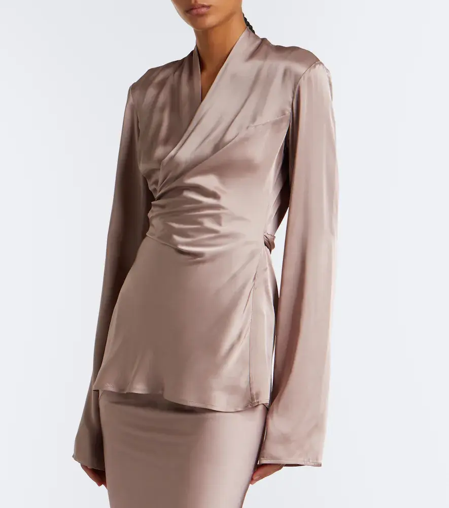 Rick Owens Laura draped satin top | Thumbnail 2 Rick Owens Laura draped satin top | Thumbnail 2
