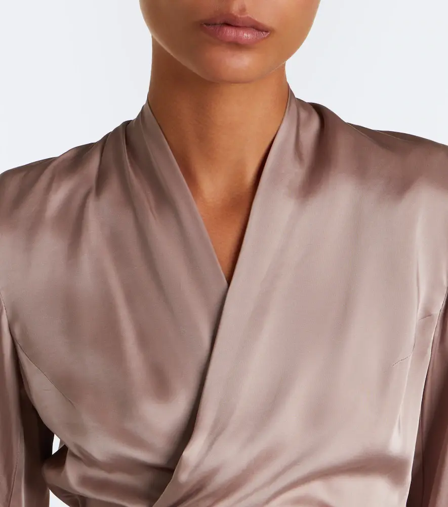 Rick Owens Laura draped satin top | Thumbnail 3 Rick Owens Laura draped satin top | Thumbnail 3
