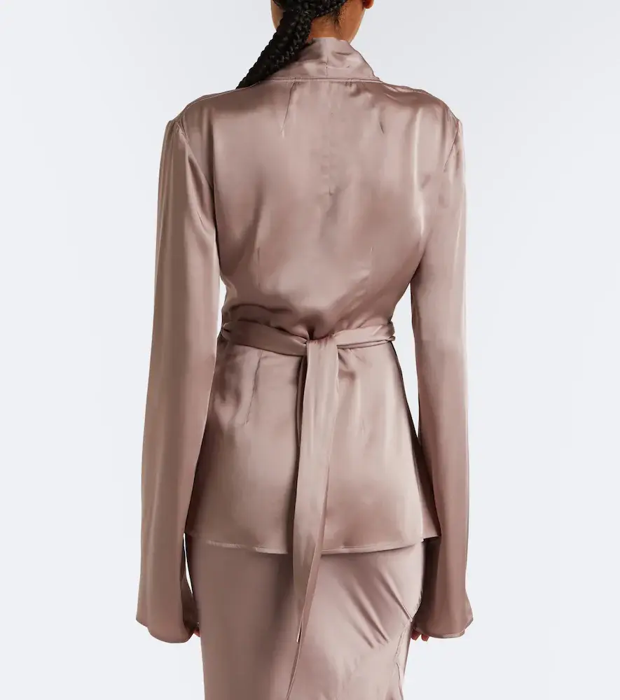 Rick Owens Laura draped satin top | Thumbnail 4 Rick Owens Laura draped satin top | Thumbnail 4