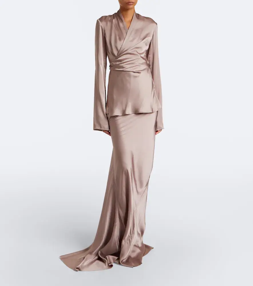 Rick Owens Laura draped satin top | Thumbnail 6 Rick Owens Laura draped satin top | Thumbnail 6