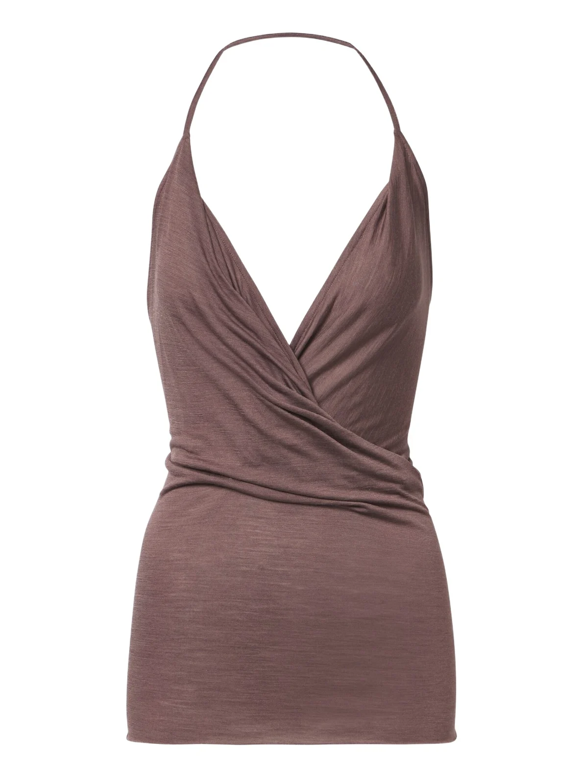 Draped wool and silk top Draped wool and silk top