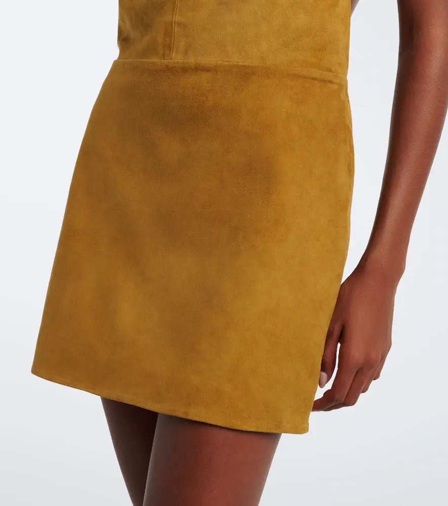 Retrofête Retrofête Zoriel draped open-back suede minidress | Thumbnail 2