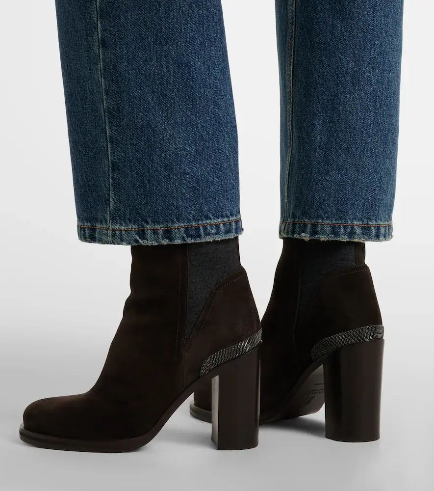 Brunello Cucinelli Monili suede ankle boots | Thumbnail 4 Brunello Cucinelli Monili suede ankle boots | Thumbnail 4