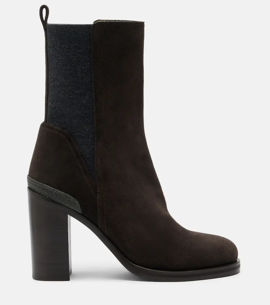 Brunello Cucinelli Monili suede ankle boots | Thumbnail 6 Brunello Cucinelli Monili suede ankle boots | Thumbnail 6