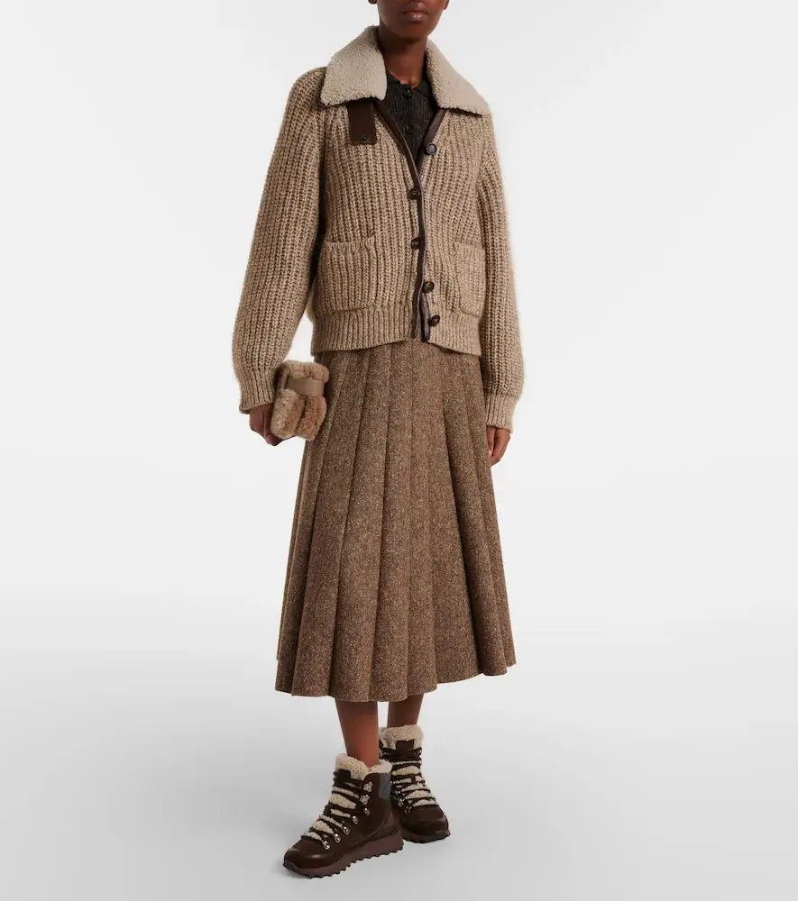 Brunello Cucinelli Monili shearling-trimmed suede ankle boots | Thumbnail 3 Brunello Cucinelli Monili shearling-trimmed suede ankle boots | Thumbnail 3
