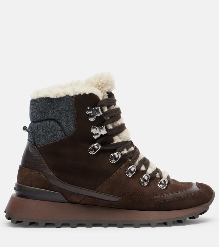 Brunello Cucinelli Monili shearling-trimmed suede ankle boots | Thumbnail 6 Brunello Cucinelli Monili shearling-trimmed suede ankle boots | Thumbnail 6