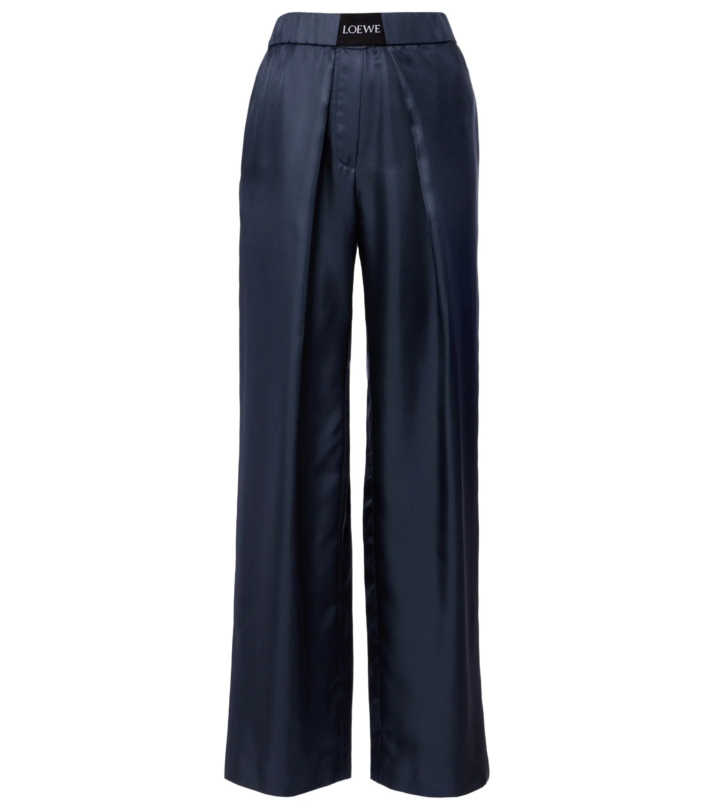 Loewe Logo silk wide-leg pants | Thumbnail 1 Loewe Logo silk wide-leg pants | Thumbnail 1