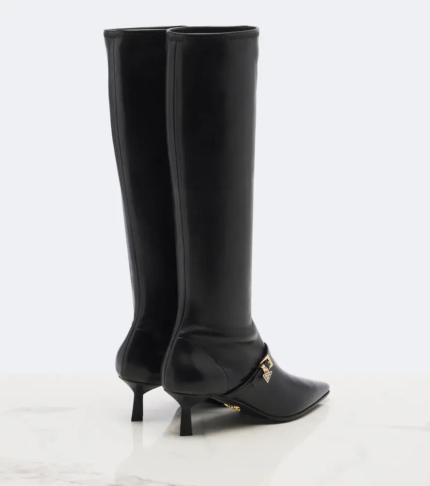 Prada Leather knee-high boots | Thumbnail 2