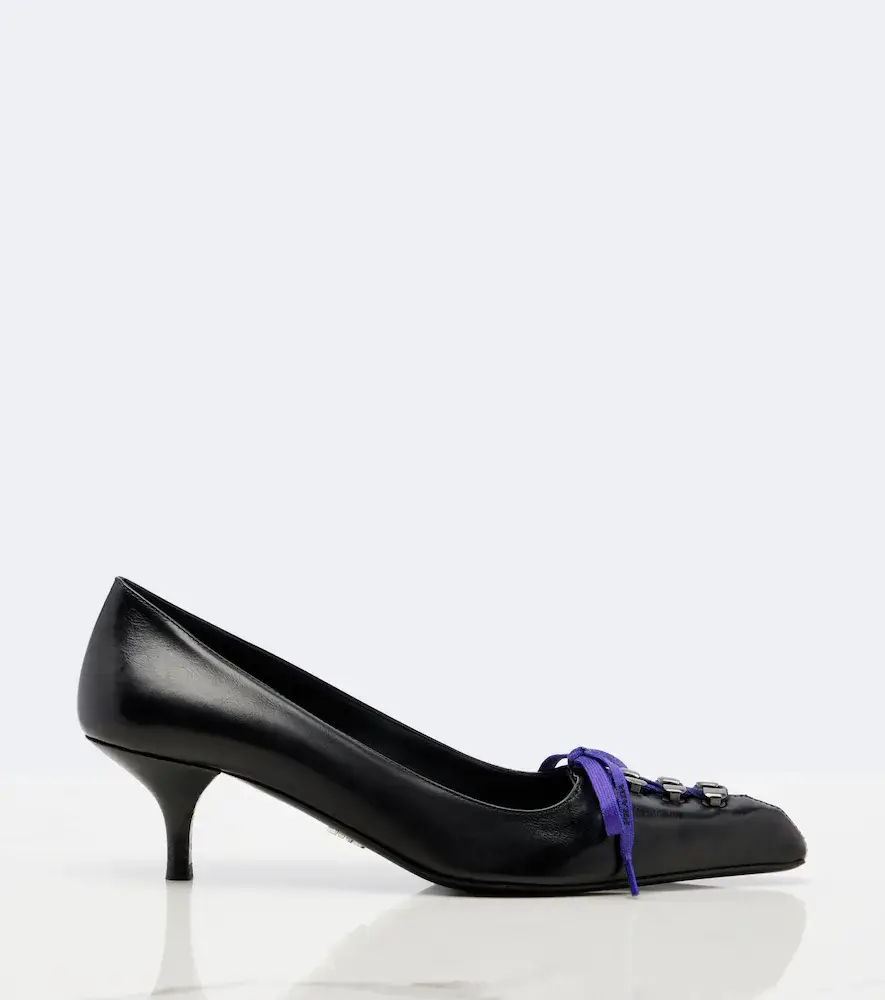 Prada Bow-detail leather pumps | Thumbnail 3 Prada Bow-detail leather pumps | Thumbnail 3
