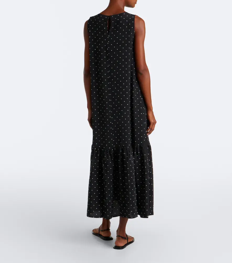ASCENO Polka-dot tiered silk midi dress | Thumbnail 5 ASCENO Polka-dot tiered silk midi dress | Thumbnail 5