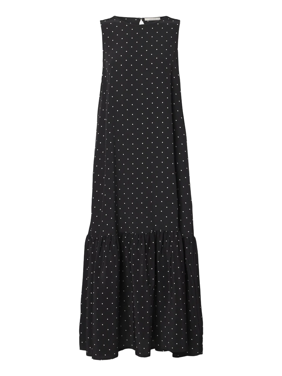 Polka-dot tiered silk midi dress Polka-dot tiered silk midi dress