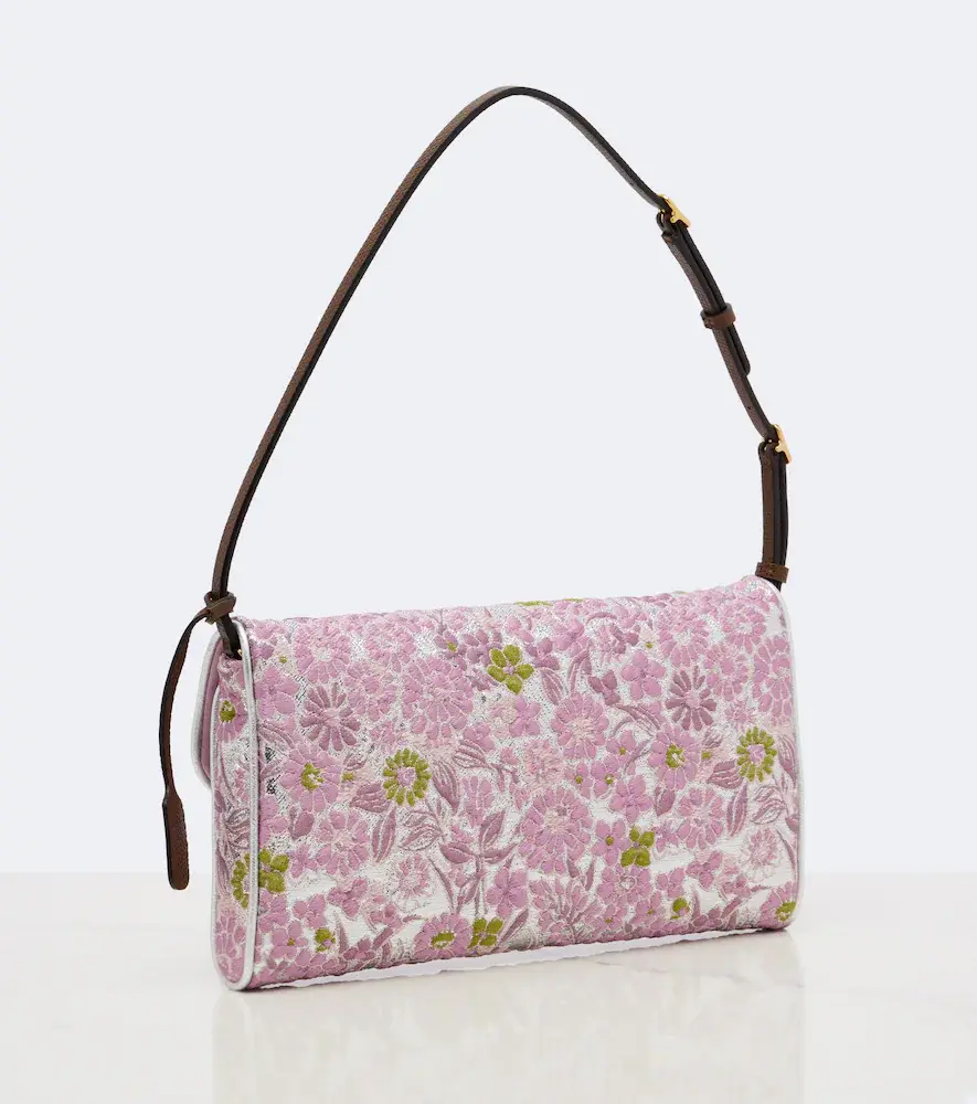 Valentino Garavani DeVain Small floral jacquard shoulder bag | Thumbnail 2