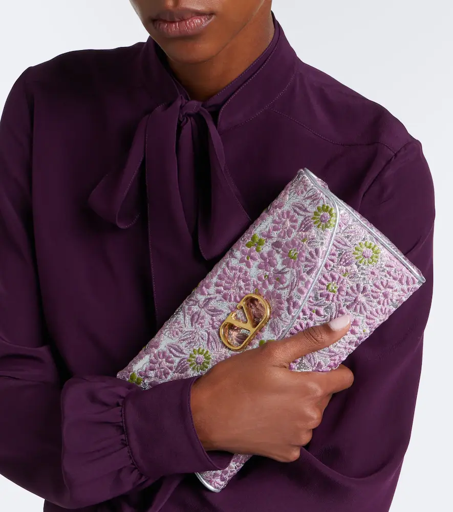 Valentino Garavani DeVain Small floral jacquard shoulder bag | Thumbnail 6