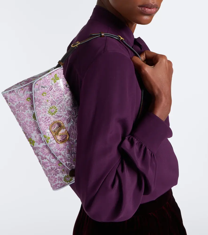 Valentino Garavani DeVain Small floral jacquard shoulder bag | Thumbnail 7