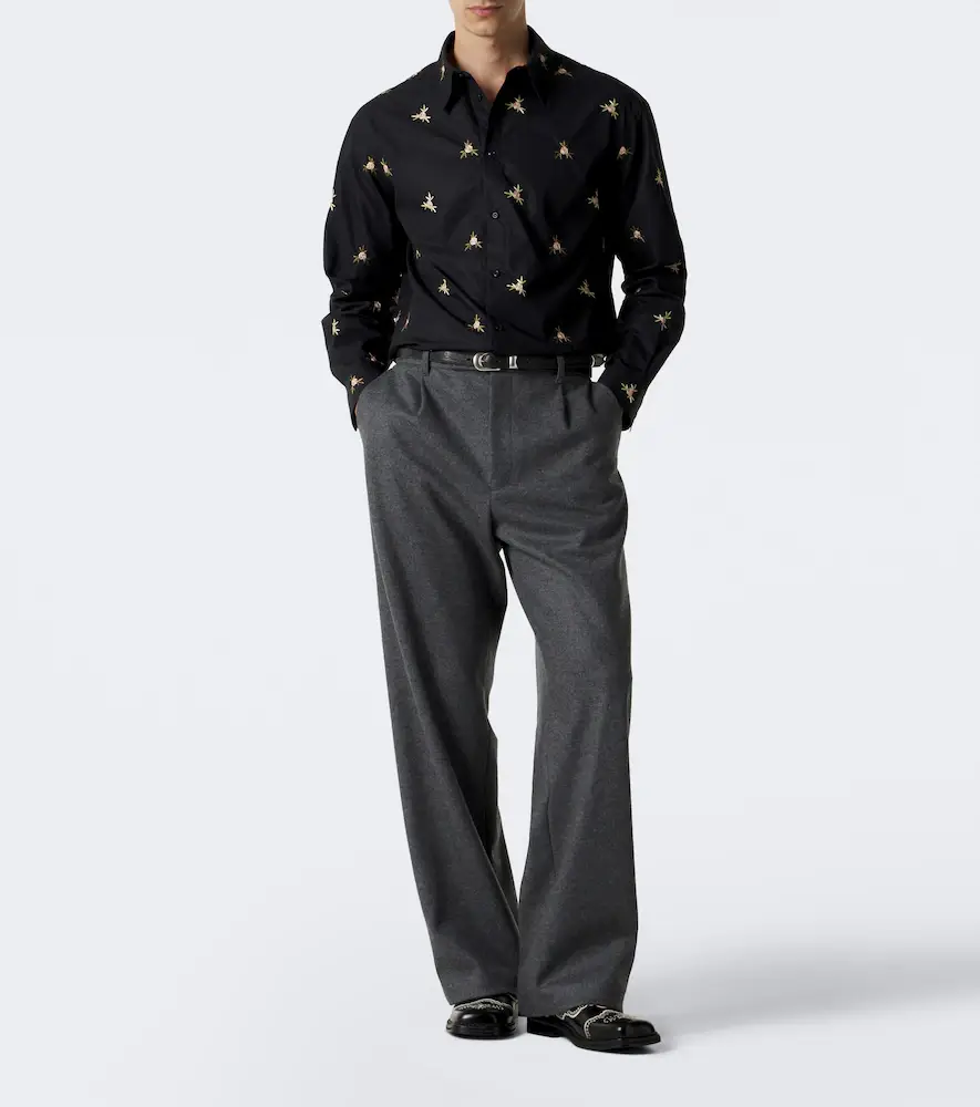 Simone Rocha Embroidered cotton poplin shirt | Thumbnail 3 Simone Rocha Embroidered cotton poplin shirt | Thumbnail 3