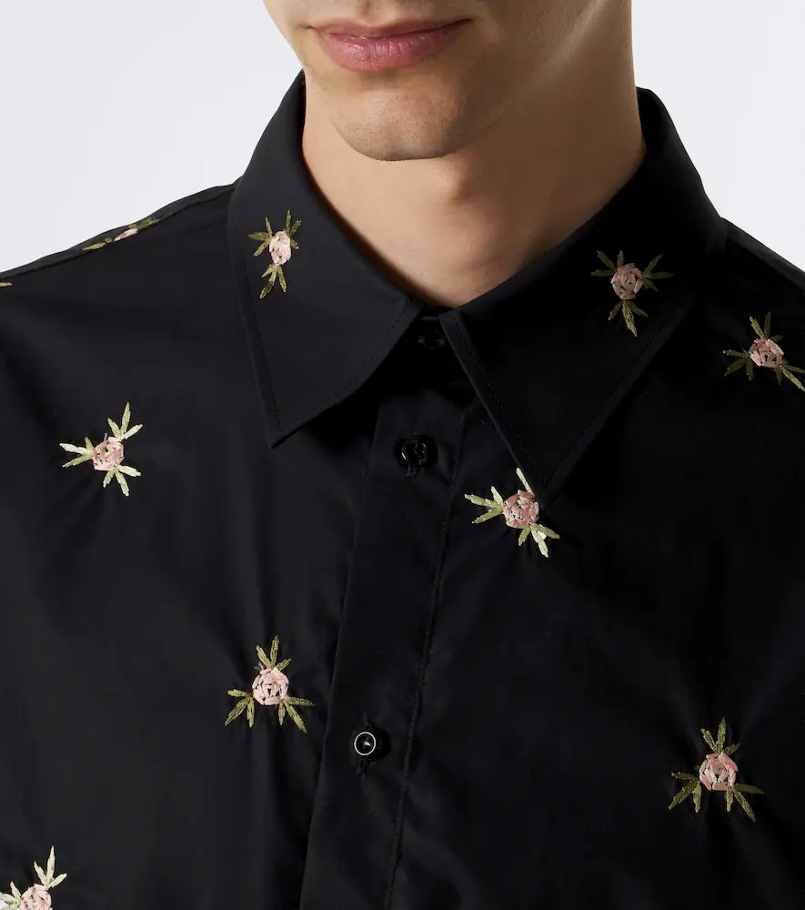 Simone Rocha Embroidered cotton poplin shirt | Thumbnail 4 Simone Rocha Embroidered cotton poplin shirt | Thumbnail 4