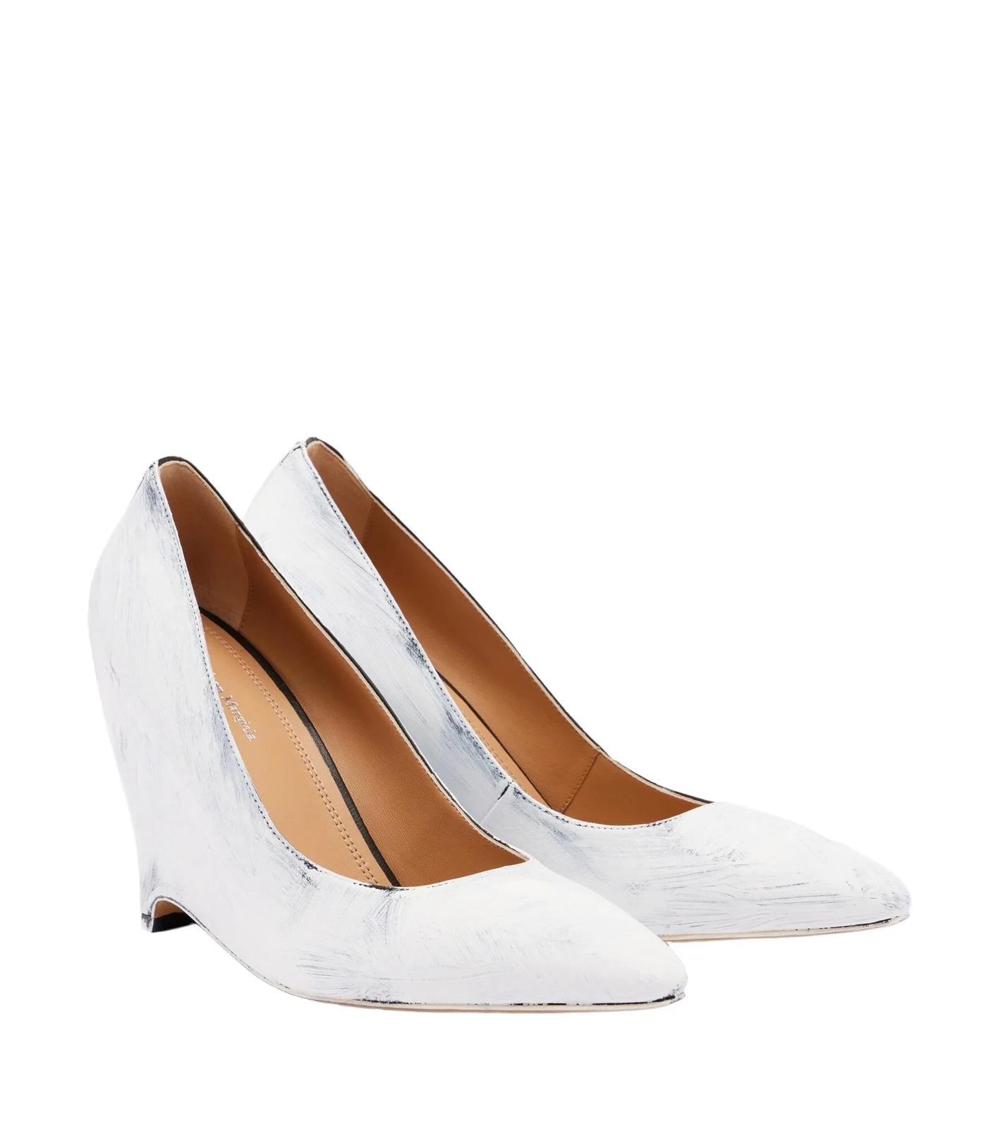 Maison Margiela Heel-Less leather wedge pumps