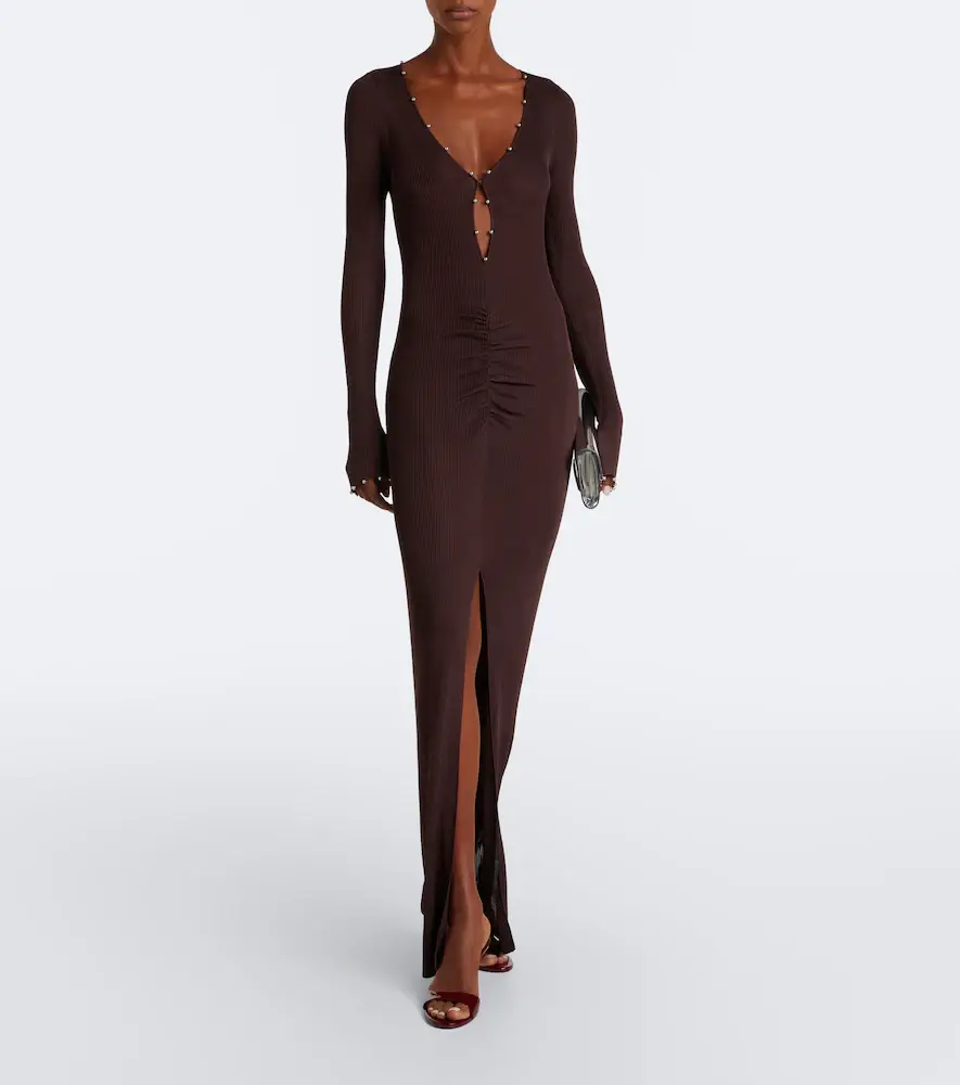 DE LA VALI Elisia ribbed-knit ruched maxi dress | Thumbnail 5 DE LA VALI Elisia ribbed-knit ruched maxi dress | Thumbnail 5