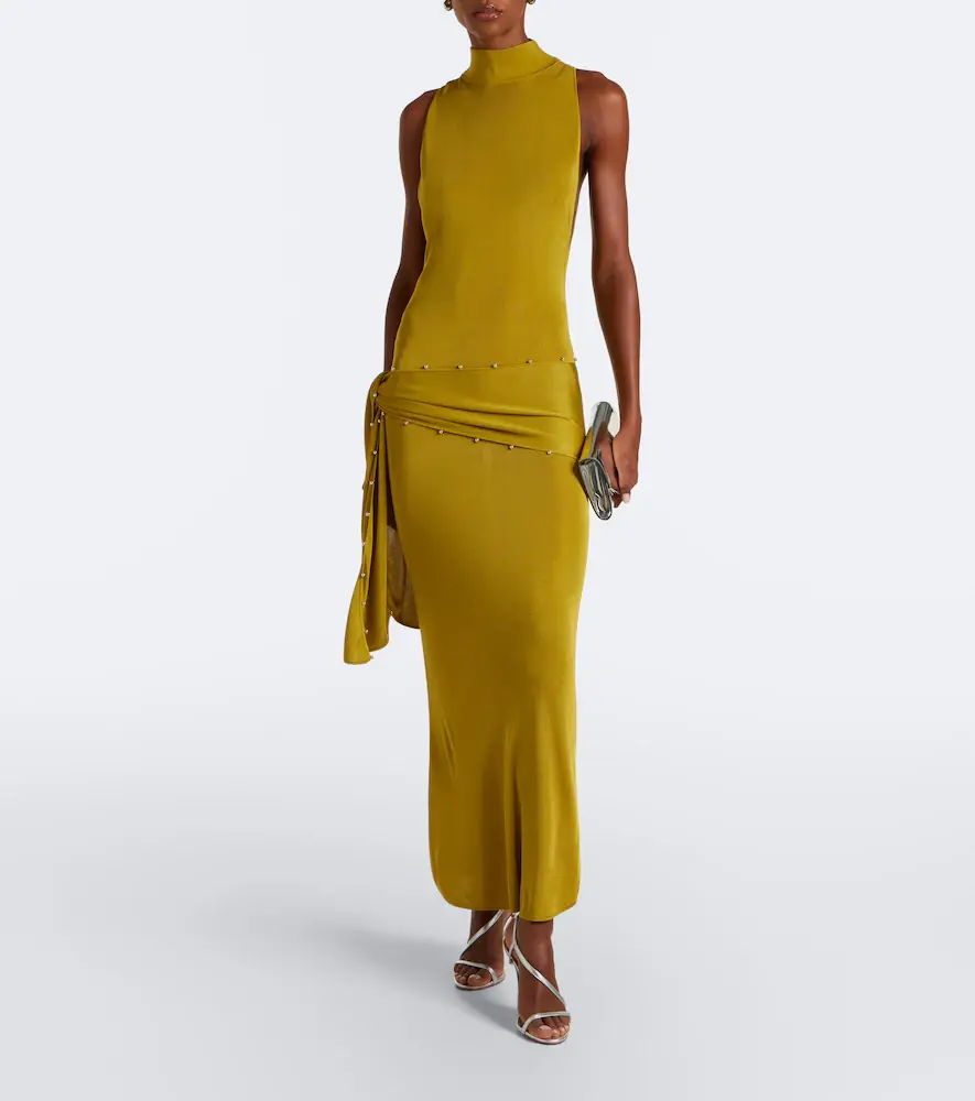 DE LA VALI Belted embellished maxi dress | Thumbnail 4