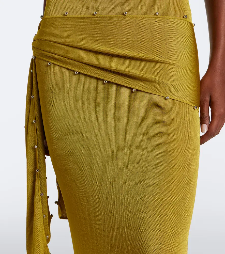 DE LA VALI Belted embellished maxi dress | Thumbnail 6