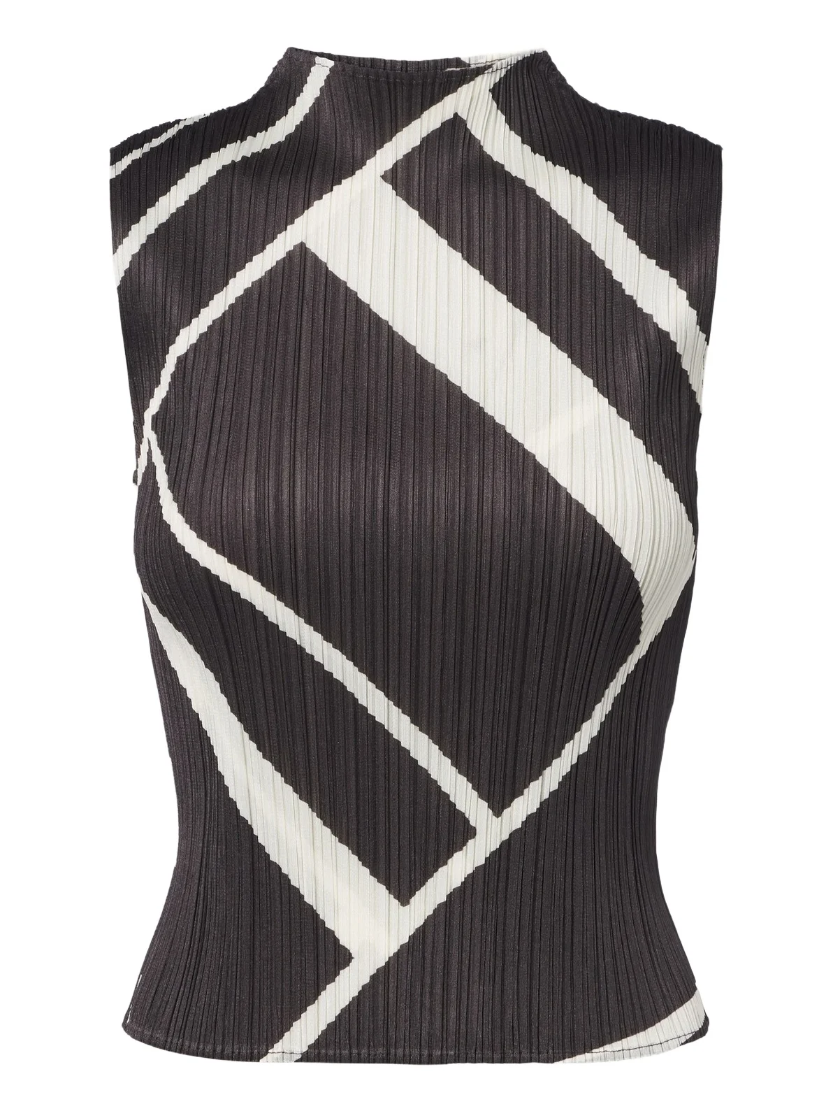 Pleats Please Issey Miyake Fold Line pleated printed top
