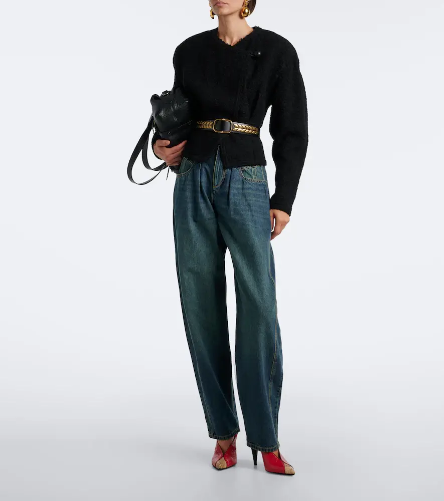 Isabel Marant Luza suede-trimmed snake-effect leather pumps | Thumbnail 6