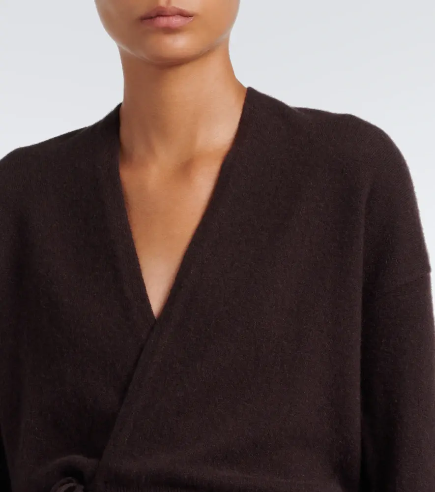 Extreme Cashmere N°516 Ella cashmere-blend wrap cardigan | Thumbnail 4