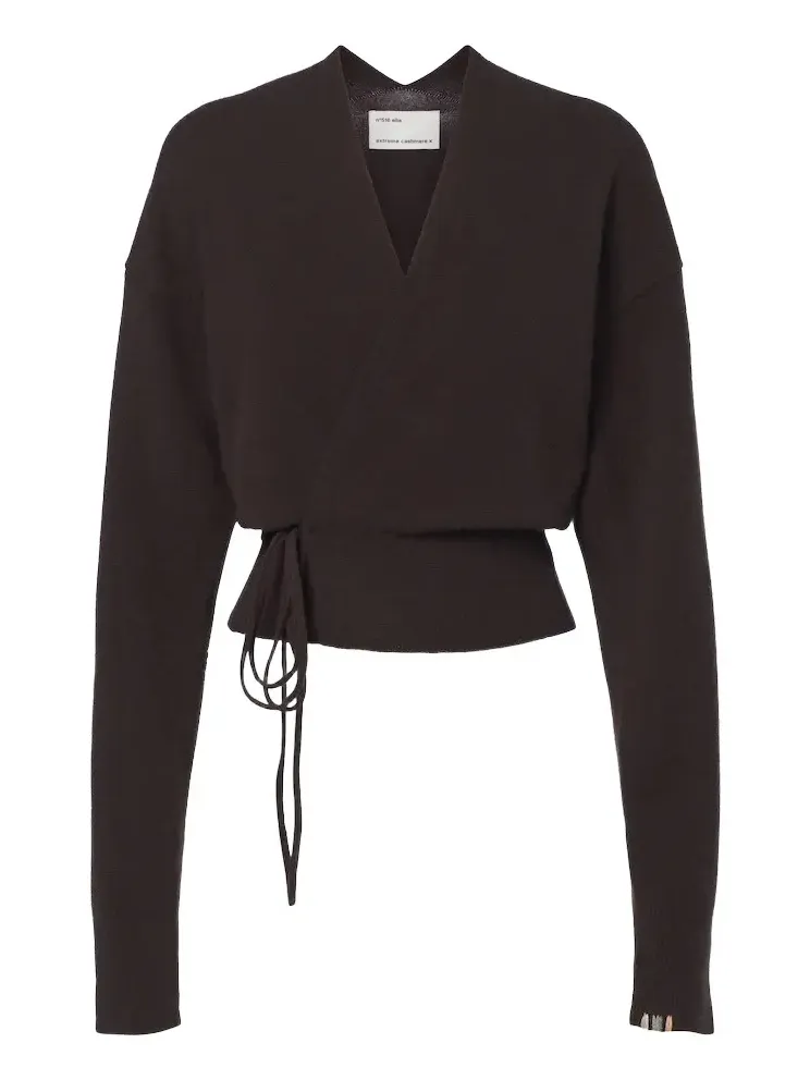 N°516 Ella cashmere-blend wrap cardigan
