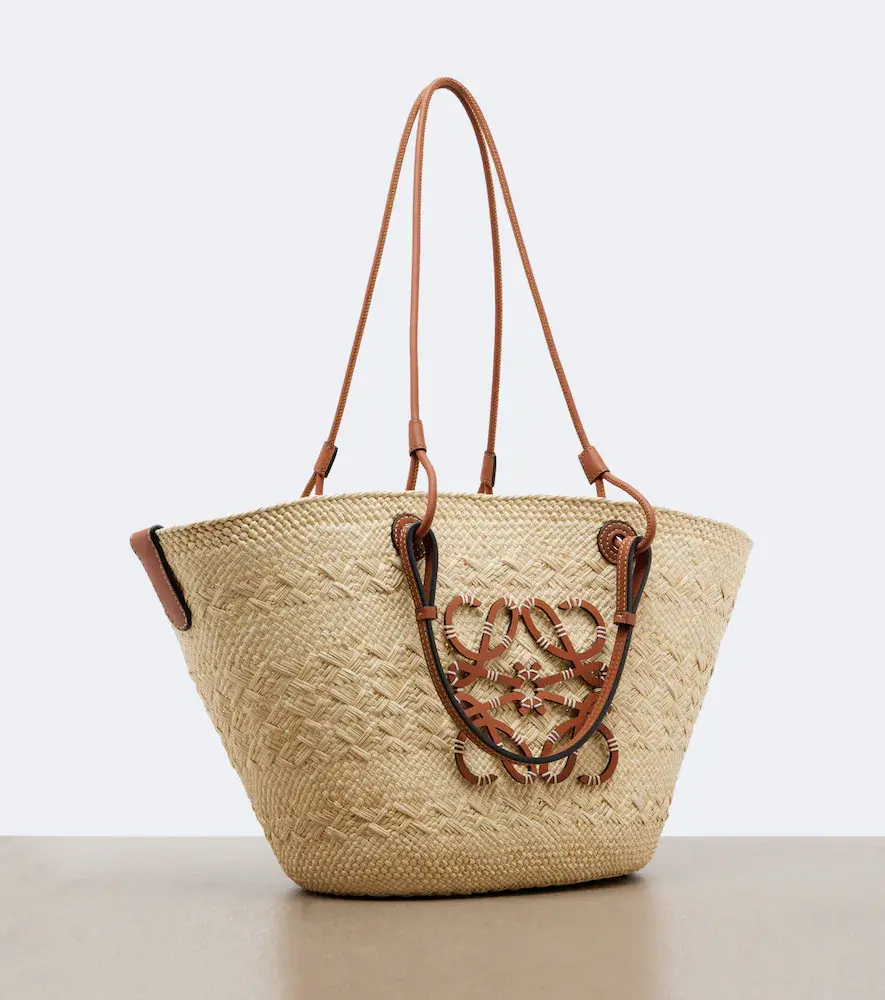Loewe Anagram Medium leather-trimmed basket bag | Thumbnail 3