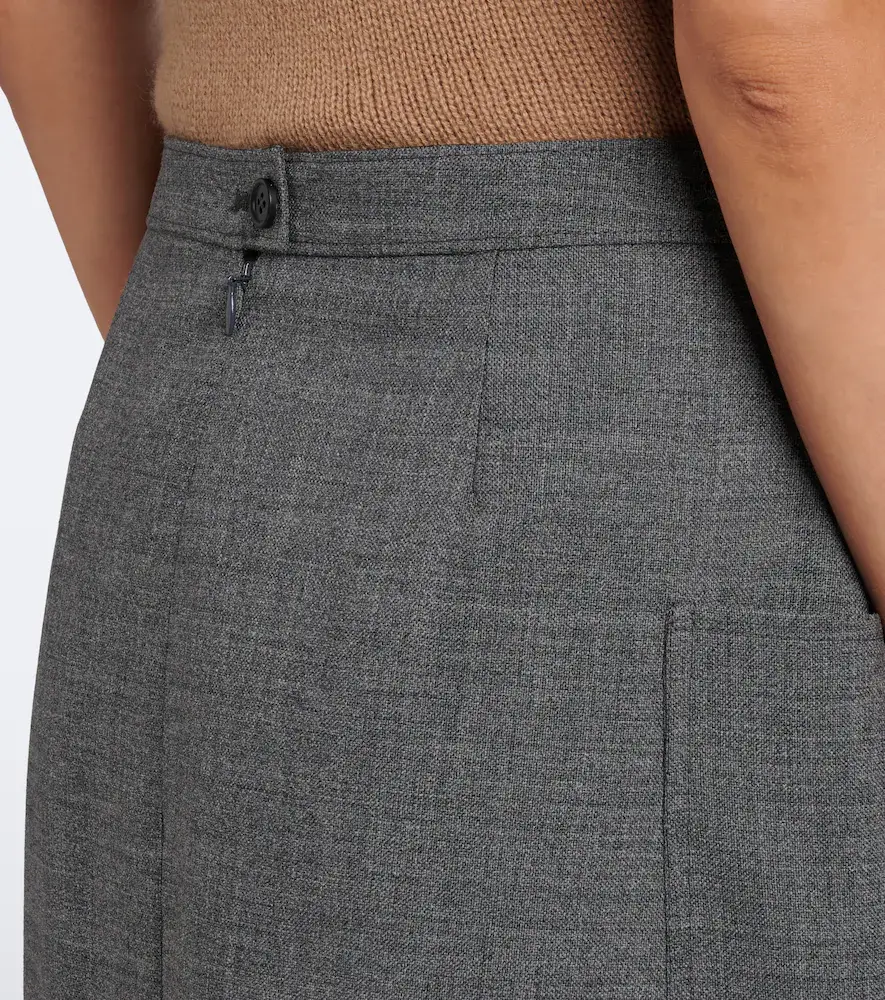 Prada Pleated virgin wool midi skirt | Thumbnail 5 Prada Pleated virgin wool midi skirt | Thumbnail 5
