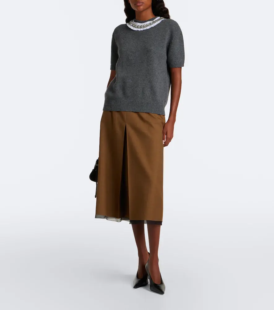 Prada Embellished wool and cashmere sweater | Thumbnail 7 Prada Embellished wool and cashmere sweater | Thumbnail 7