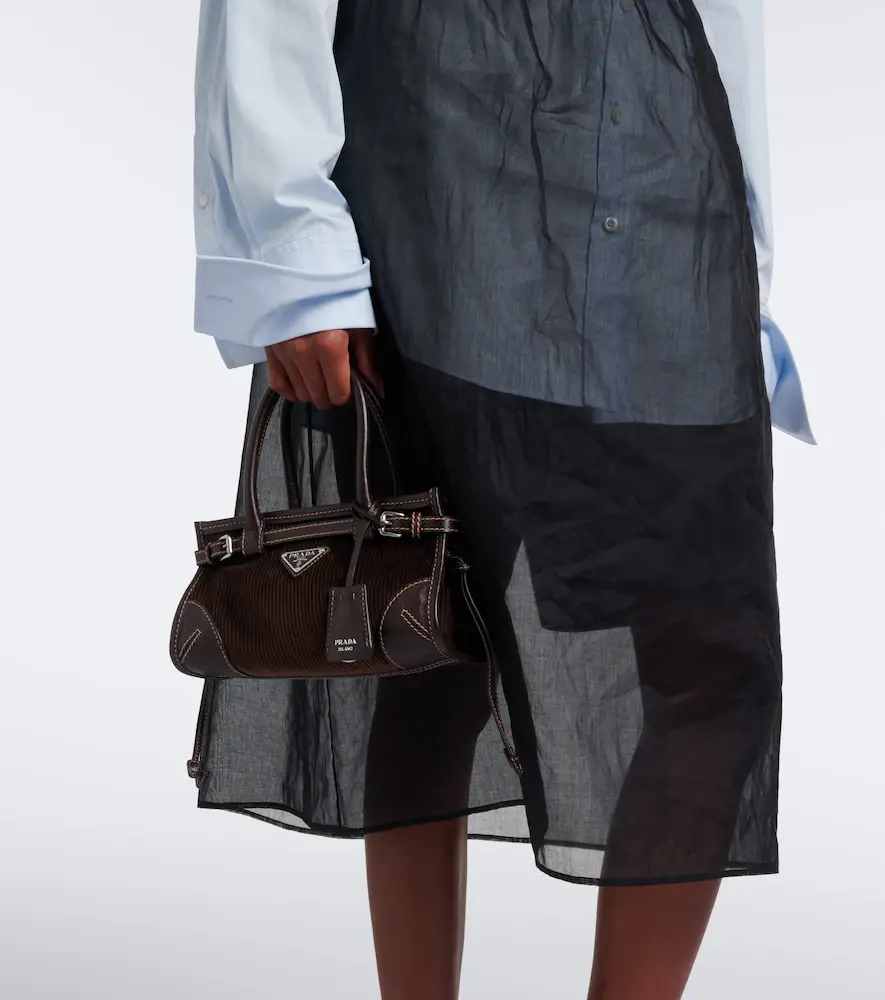Prada Bonnie Small corduroy top-handle bag | Thumbnail 5