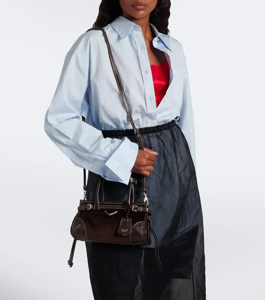 Prada Bonnie Small corduroy top-handle bag | Thumbnail 6