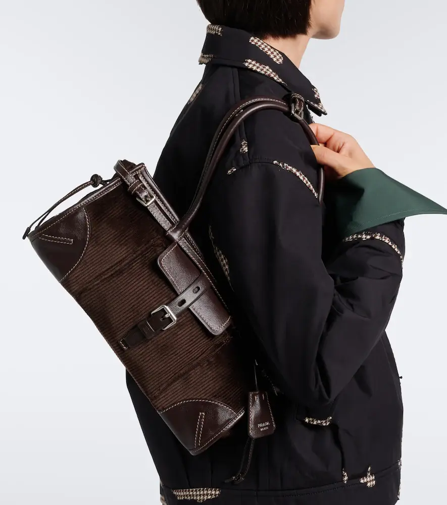 Prada Bonnie Medium corduroy shoulder bag | Thumbnail 4