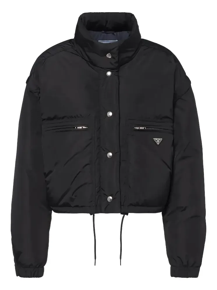 Re-Nylon cropped down jacket
