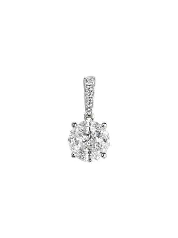 1.130ct Diamond 18K Gold Dangle Pendant