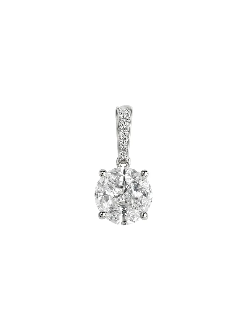 Wish Fine Jewelry 1.130ct Diamond 18K Gold Dangle Pendant