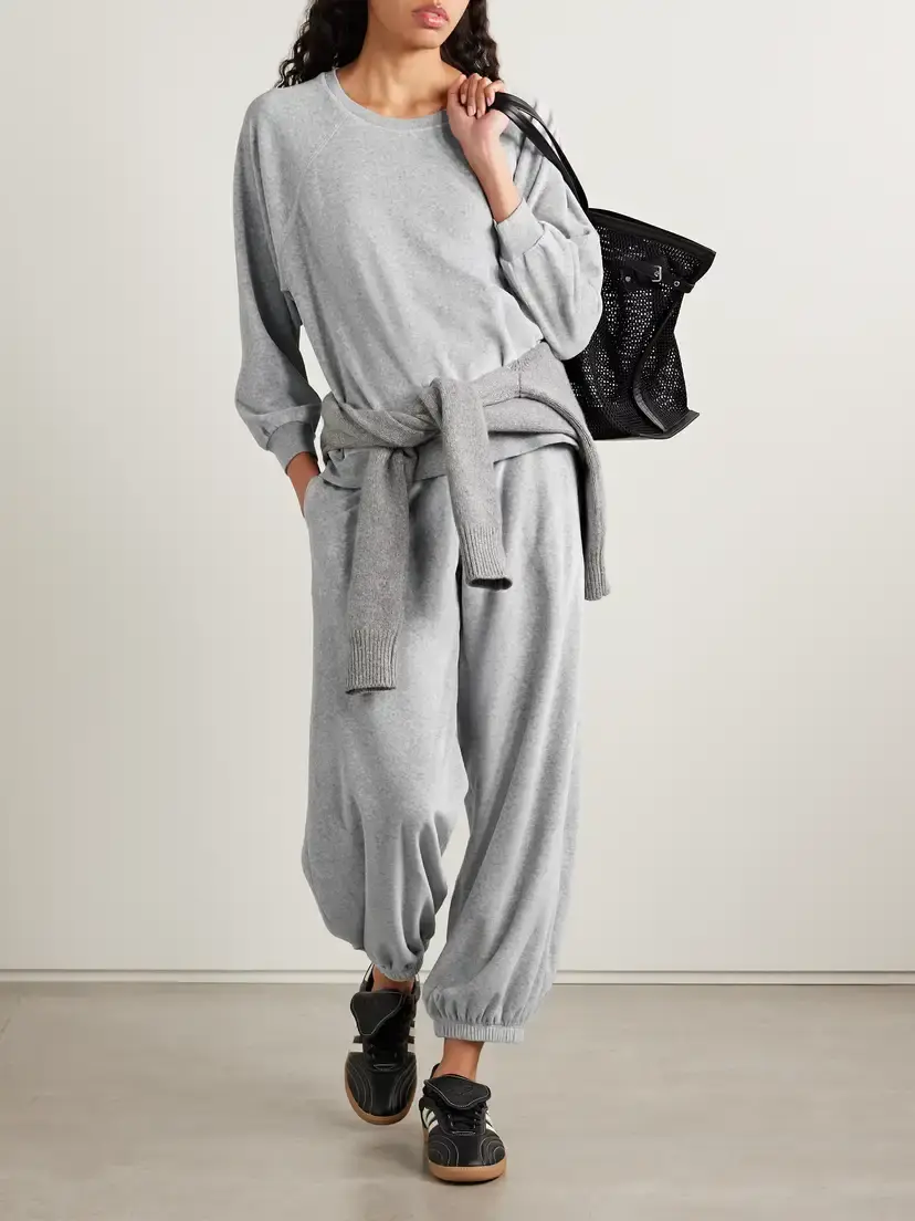 Suzie Kondi Paxos Cotton-blend Velour Tapered Sweatpants | Thumbnail 2