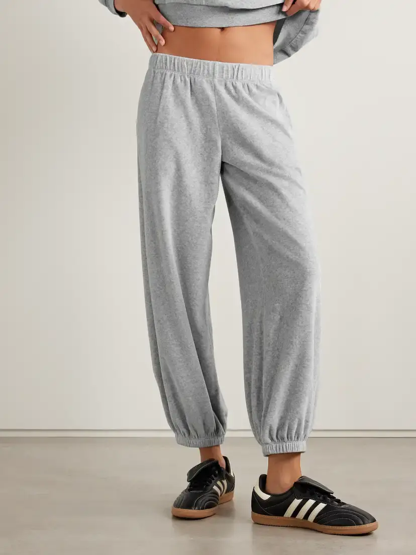 Suzie Kondi Paxos Cotton-blend Velour Tapered Sweatpants | Thumbnail 3