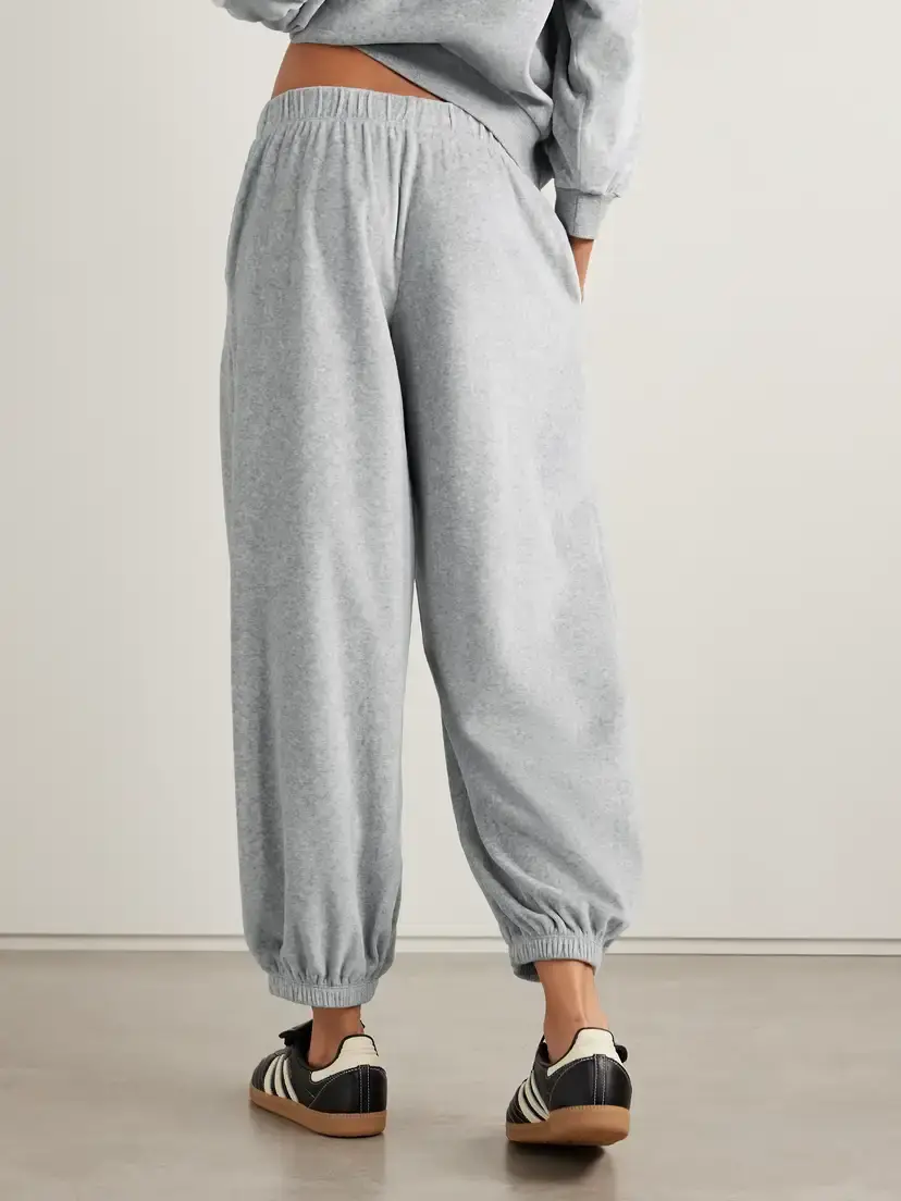 Suzie Kondi Paxos Cotton-blend Velour Tapered Sweatpants | Thumbnail 4