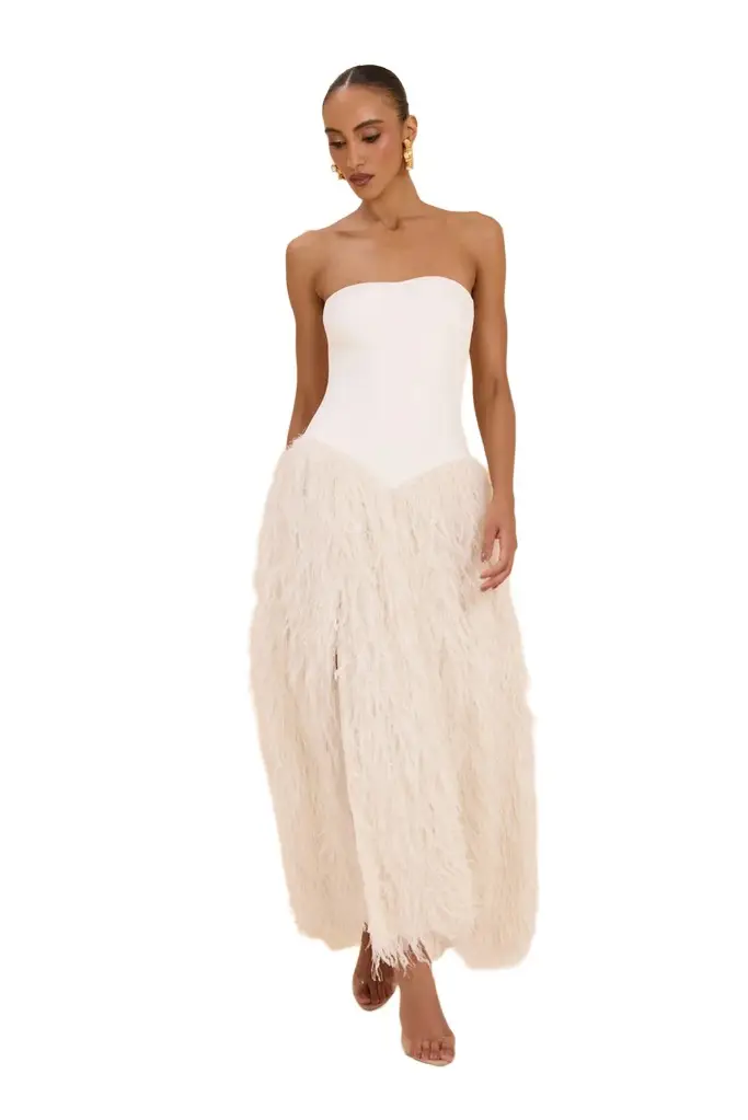 PatBo LUCIA FRINGE MIDI DRESS