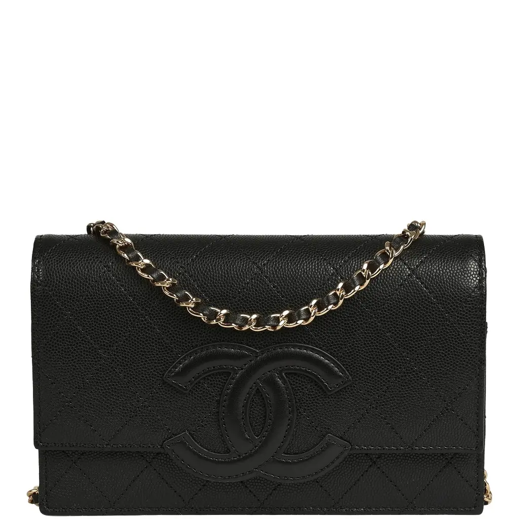 Chanel Chanel "Neo Filigree" Wallet on Chain Black Grained Calfskin Gold Hardware | Image 1 Chanel Chanel "Neo Filigree" Wallet on Chain Black Grained Calfskin Gold Hardware | Image 1