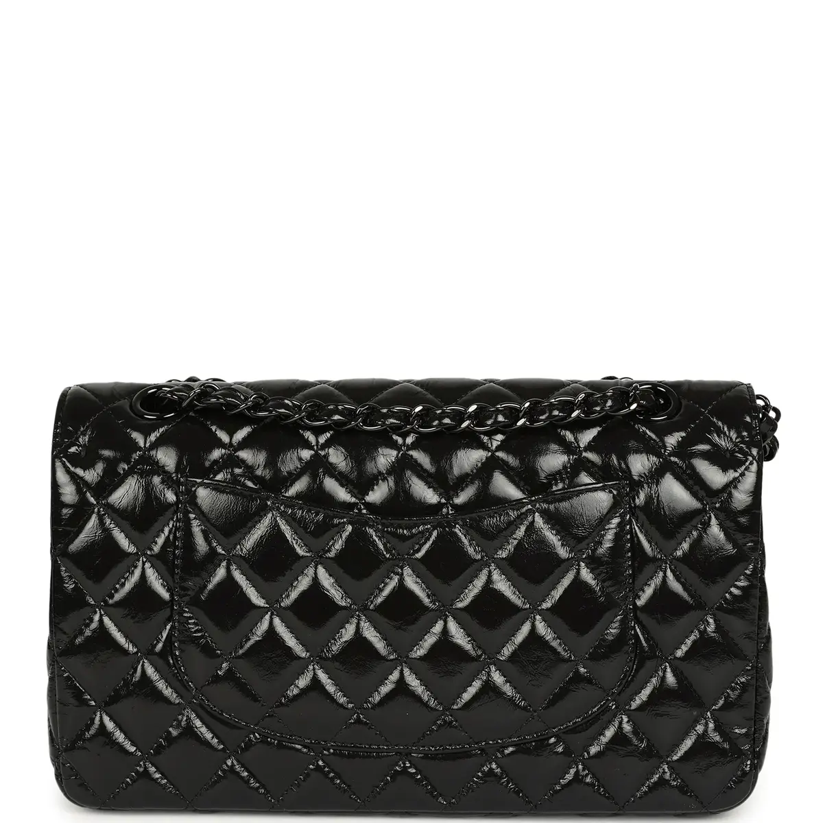 Chanel Chanel Medium Classic Double Flap Bag So Black Shiny Aged Calfskin Black Hardware | Thumbnail 4 Chanel Chanel Medium Classic Double Flap Bag So Black Shiny Aged Calfskin Black Hardware | Thumbnail 4